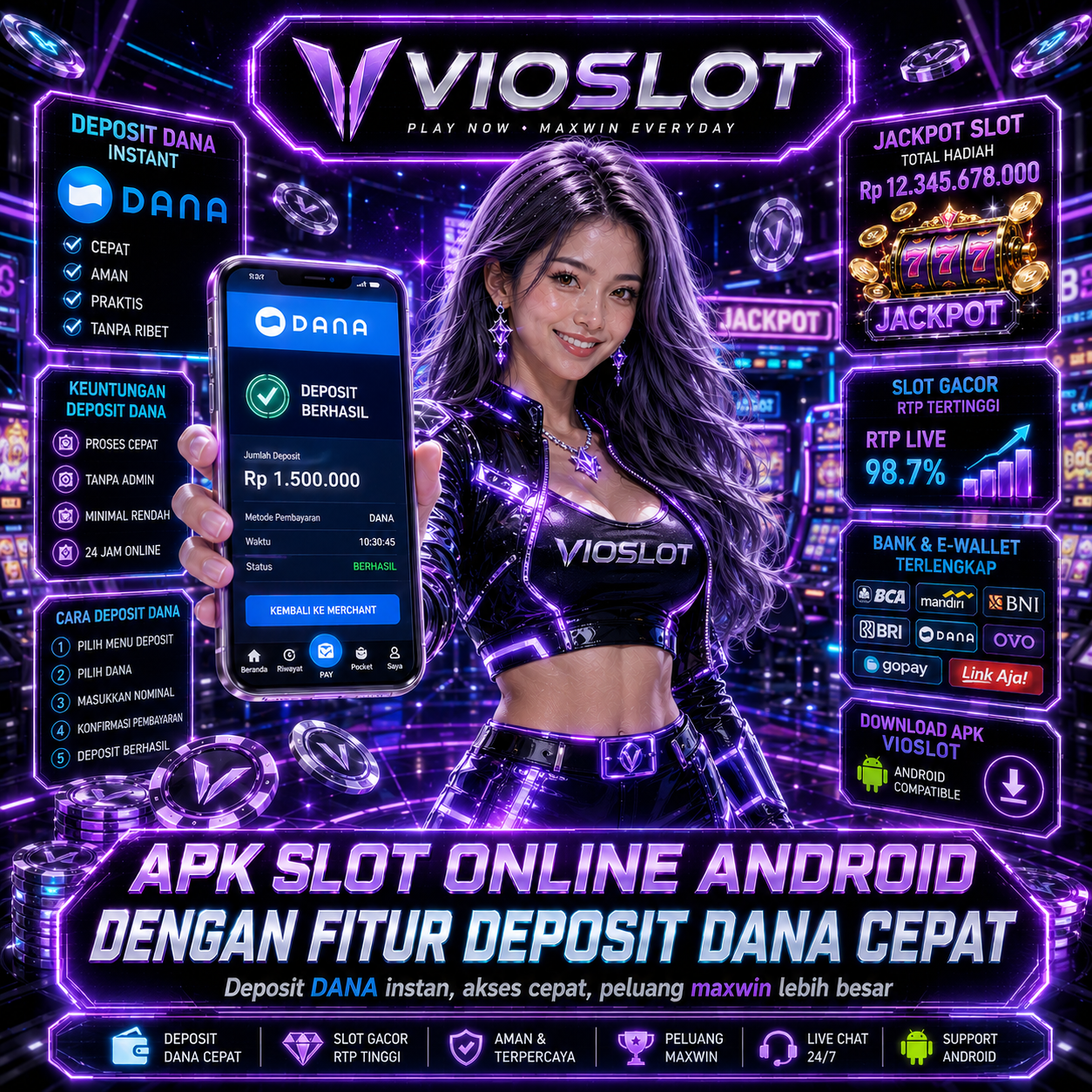 VIOSLOT : APK Slot Online Android dengan Fitur Deposit DANA Cepat